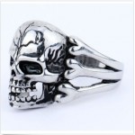2019 Mans Ring Gothic Mens Skull Flower Biker Zinc alloy Ring Man fashion rings Free shipping Jewelry gift