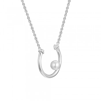 Contemporary Pearl Necklace 100% 925 Sterling Silver Chains Necklaces for Women Gift  PFN085