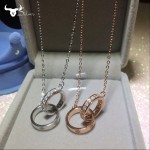 2019 New Fashion Wedding Jewelry Interlocking necklace Crystals from Swarovski female Zircon Woman Party