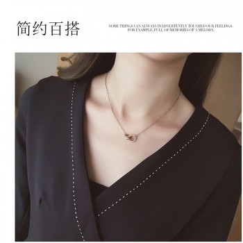 2019 New Fashion Wedding Jewelry Interlocking necklace Crystals from Swarovski female Zircon Woman Party