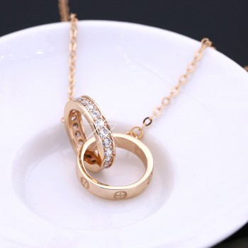 2019 New Fashion Wedding Jewelry Interlocking necklace Crystals from Swarovski female Zircon Woman Party