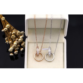 2019 New Fashion Wedding Jewelry Interlocking necklace Crystals from Swarovski female Zircon Woman Party
