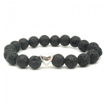 5 Styles Tree of Life Paw Charms 8mm Black Lava Stone Beads DIY Aromatherapy Essential Oil Diffuser Bracelet Yoga Strand Jewelry