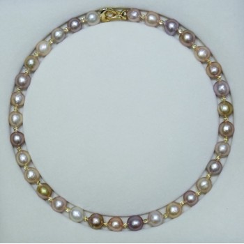 BaroqueOnly THREE WAYS CAN WEAR Mixed-colour Baroque Natural Freshwater Pearl Necklace sweater chain 2018 new arrival