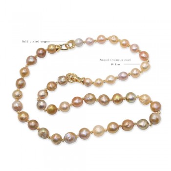 BaroqueOnly THREE WAYS CAN WEAR Mixed-colour Baroque Natural Freshwater Pearl Necklace sweater chain 2018 new arrival