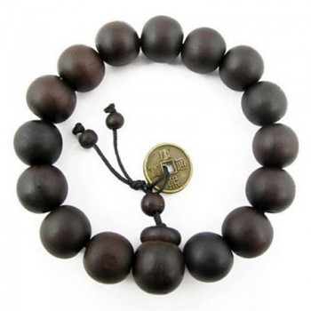 Hot! Buddhist Tibetan Buddha Strand Bracelet Vintage Wood Beads Bracelet Men Natural Handmade Male Bracelet Bangle