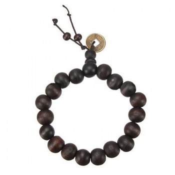 Hot! Buddhist Tibetan Buddha Strand Bracelet Vintage Wood Beads Bracelet Men Natural Handmade Male Bracelet Bangle