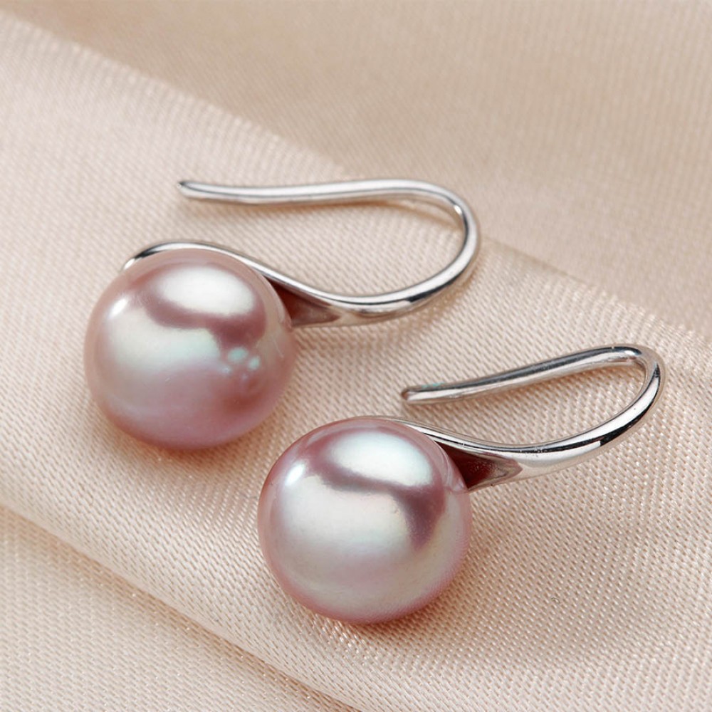 8-9mm AAAA Real Natural Freshwater Pearl Stud Earrings For Women Fashion 925 Sterling Silver Jewelry Antiallergy Wedding Earring