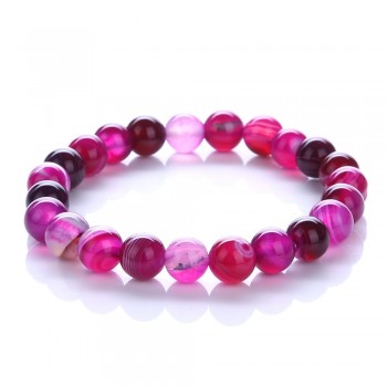 2018 Jewelry Transfer luck Purple Bracelet Men Chakra Yoga Beads Volcanic Stone 8mm Natural Stone Beads Bracelets For Women