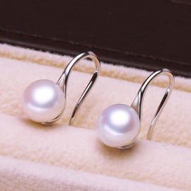 Pearl earrings ladies earrings fashion jewelry baroque pearls with stone spoon shape