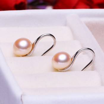 Pearl earrings ladies earrings fashion jewelry baroque pearls with stone spoon shape