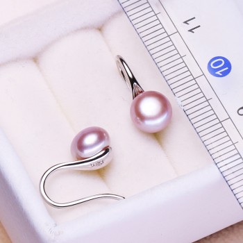 Pearl earrings ladies earrings fashion jewelry baroque pearls with stone spoon shape