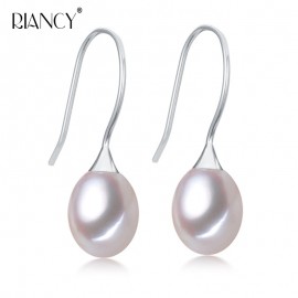 Fashion natural jewelry Freshwater pearl Earrings For Women 925 sterling Silver pearl Earrings Jewelry wedding party gift