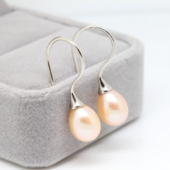 Fashion natural jewelry Freshwater pearl Earrings For Women 925 sterling Silver pearl Earrings Jewelry wedding party gift