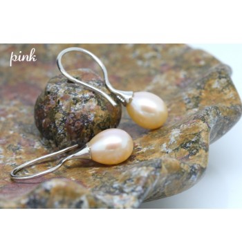 Fashion natural jewelry Freshwater pearl Earrings For Women 925 sterling Silver pearl Earrings Jewelry wedding party gift