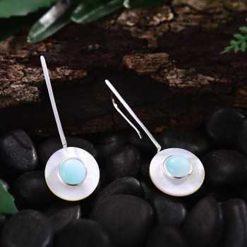 Lotus Fun Real 925 Sterling Silver Valentines Day Gift You Are My Planet Creative Design Handmade Fine Jewelry Drop Earrings