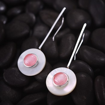 Lotus Fun Real 925 Sterling Silver Valentines Day Gift You Are My Planet Creative Design Handmade Fine Jewelry Drop Earrings