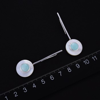 Lotus Fun Real 925 Sterling Silver Valentines Day Gift You Are My Planet Creative Design Handmade Fine Jewelry Drop Earrings