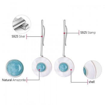 Lotus Fun Real 925 Sterling Silver Valentines Day Gift You Are My Planet Creative Design Handmade Fine Jewelry Drop Earrings