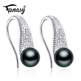 FENASY stud earrings,freshwater pearl earrings for women,925 sterling silver earrings 2018,Fine wedding amp; engagement jewelry