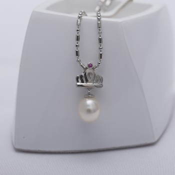 2019 Sale 925 Silver Pendant Crown pendant 6-7mm Drop Water Pearl Freshwater Pearl Pendant Jewelry