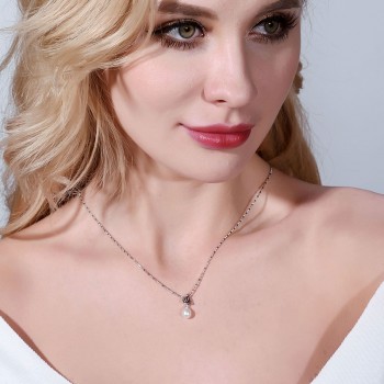 2019 Sale 925 Silver Pendant Crown pendant 6-7mm Drop Water Pearl Freshwater Pearl Pendant Jewelry