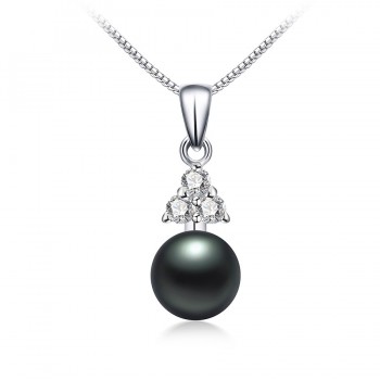 Lindo 8-9mm Natural Freshwater Pearl Pendants For Women Fashion 925 Sterling Silver Fine Jewelry High Quality Small Necklace