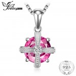 JewelryPalace Crown 4ct Created Pink Sapphire Pendant 925 Sterling Silver Beautiful 2018 New Hot Not Include A Chain