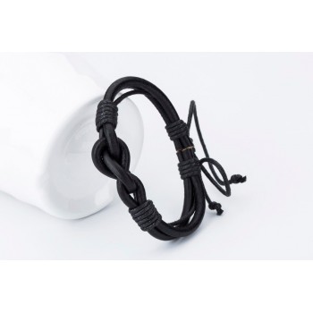 Bobo Cover 2017New Fashion Leather Womens Mens Charm Bracelets Girls Handmade Weave Charm  Bracelets Black Trend street