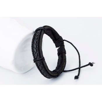 Bobo Cover 2017New Fashion Leather Womens Mens Charm Bracelets Girls Handmade Weave Charm  Bracelets Black Trend street