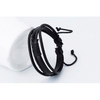 Bobo Cover 2017New Fashion Leather Womens Mens Charm Bracelets Girls Handmade Weave Charm  Bracelets Black Trend street