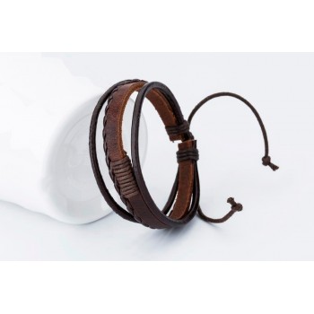 Bobo Cover 2017New Fashion Leather Womens Mens Charm Bracelets Girls Handmade Weave Charm  Bracelets Black Trend street