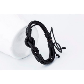 Bobo Cover 2017New Fashion Leather Womens Mens Charm Bracelets Girls Handmade Weave Charm  Bracelets Black Trend street