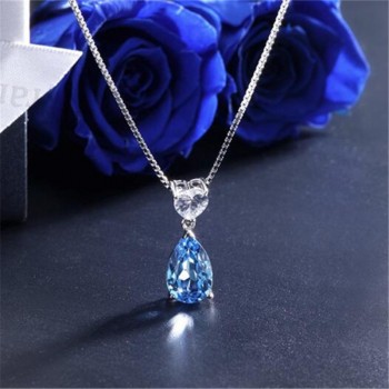 Ruby Gemstone S925 Silver Sterling Pendant Necklace Fine Jewelry Heart amp; Water Drop Bridal Wedding Classic Bijoux No Chain