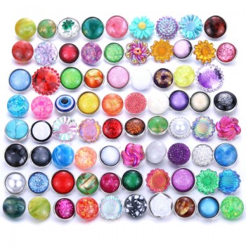 Wholesale 10pcs/lot 18mm Snap Jewelry Mix Many Styles 18mm Metal Snap buttons Silver buttons Rhinestone Snaps Jewelry 0728