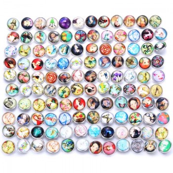 Wholesale 10pcs/lot 18mm Snap Jewelry Mix Many Styles 18mm Metal Snap buttons Silver buttons Rhinestone Snaps Jewelry 0728