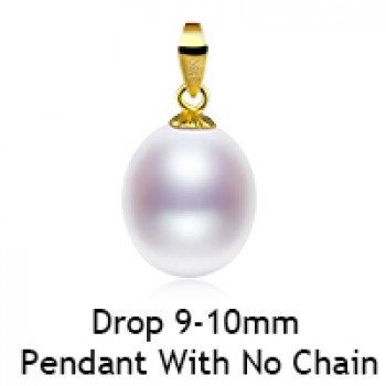 XF800 18K Gold Pearl Necklace Pendant White Pearl Jewelry Natural Freshwater AU750 Wedding Party Gift For Women Girl [D221-1]