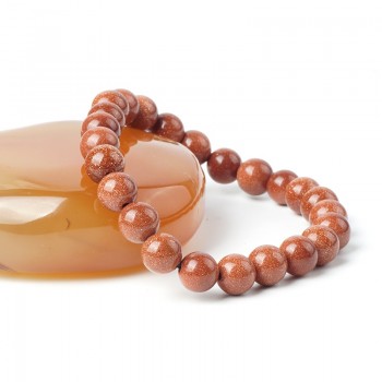2018 New Natural Golden Aventurine Blink Bracelet Bead Stone Charms Bracelet 8mm Loose Gemstone Bracelets  Jewelry for Women Men
