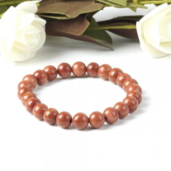 2018 New Natural Golden Aventurine Blink Bracelet Bead Stone Charms Bracelet 8mm Loose Gemstone Bracelets  Jewelry for Women Men
