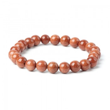 2018 New Natural Golden Aventurine Blink Bracelet Bead Stone Charms Bracelet 8mm Loose Gemstone Bracelets  Jewelry for Women Men