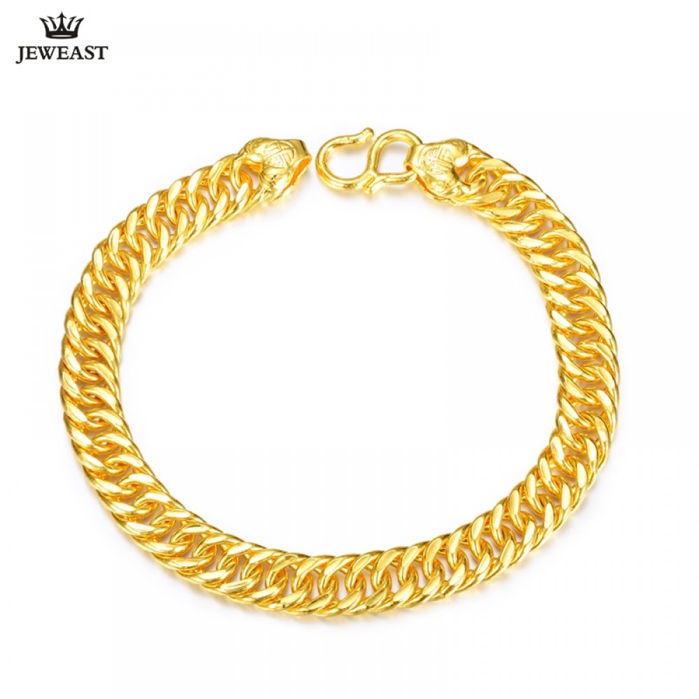 24K Pure Gold Bracelet Real 999 Solid Gold Bangle Generous Simple Fashion Mens Trendy Classic Fine Jewelry Hot Sell New 2018