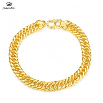 24K Pure Gold Bracelet Real 999 Solid Gold Bangle Generous Simple Fashion Mens Trendy Classic Fine Jewelry Hot Sell New 2018