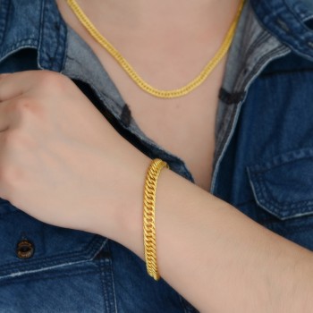 24K Pure Gold Bracelet Real 999 Solid Gold Bangle Generous Simple Fashion Mens Trendy Classic Fine Jewelry Hot Sell New 2018