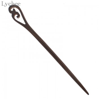 Lychee Vintage Ebony Carved Wooden Female Hair Sticks Hairpin Handmade Minimalism Women Ethnic Elegant Hairwear Retro Jewelry
