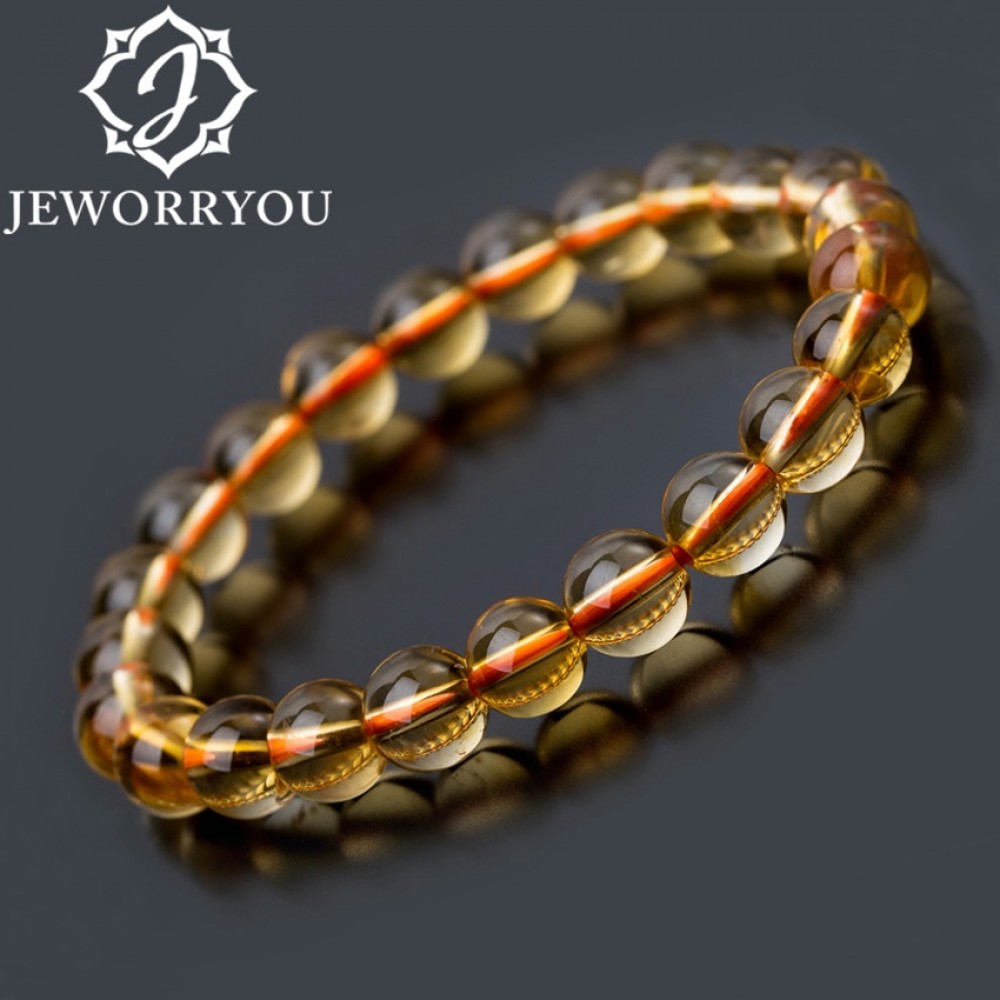 6-10mm Bright Citrine Bracelet Citrine Beads Natural Stone Bracelet Buddha Charms mens bracelets Bangles Jewelry Gift For Men