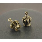 10 Pcs Antique Bronze 3D Crown Charm Pendant Jewelry Findings  Handmade Charms Pendants Jewelry Findings 20x13mm A236