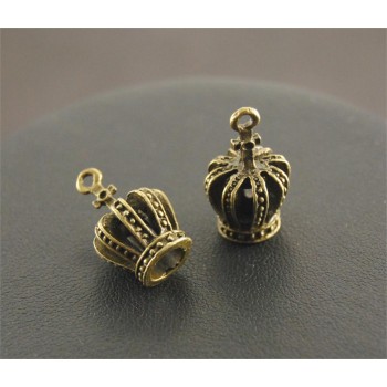10 Pcs Antique Bronze 3D Crown Charm Pendant Jewelry Findings  Handmade Charms Pendants Jewelry Findings 20x13mm A236