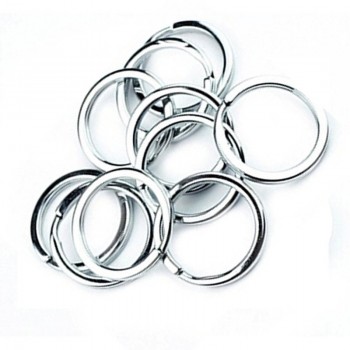 50pcs/Set Shiny Keychain 25mm Metal Key Holder Split Rings Suspension Keyring Keyfob Accessories  For Men Women Car Bags
