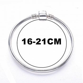 Slovecabin Classic 925 Sterling Silver Moment Snake Bangle For Women SIlver Wedding Bangle For Bead DIY Jewelry Marking pulseira
