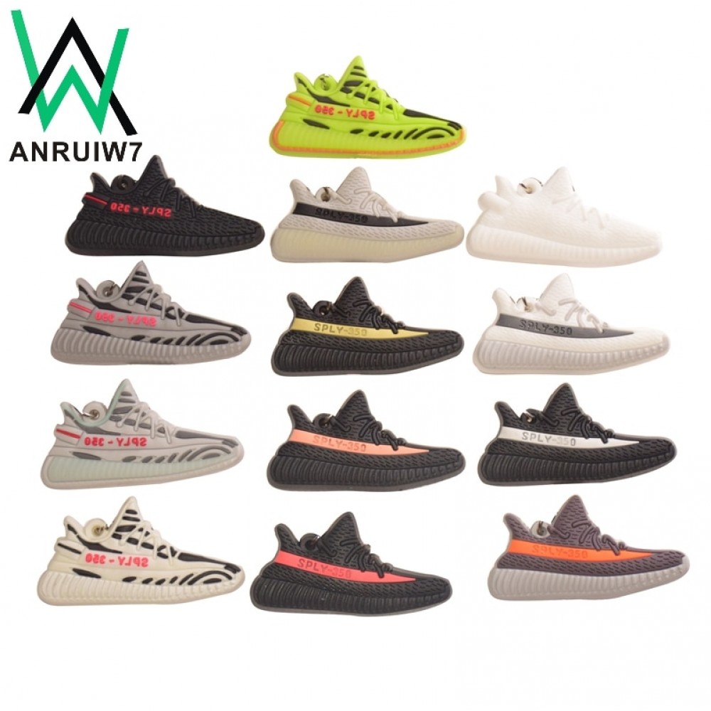 Mini Silicone SPLY-350 V2 Shoes Keychain Woman Bag Charm Men Kids Key Ring Gift Sneaker Key Chain Acessorios Porte Clef